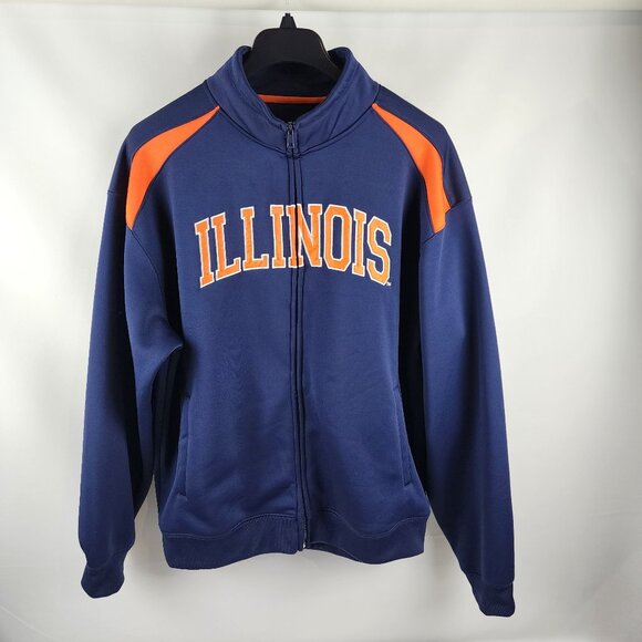 Campus Drive Hoodie Mens XL Blue University of Illinois Full Zip Sweatshirt - Picture 1 of 6